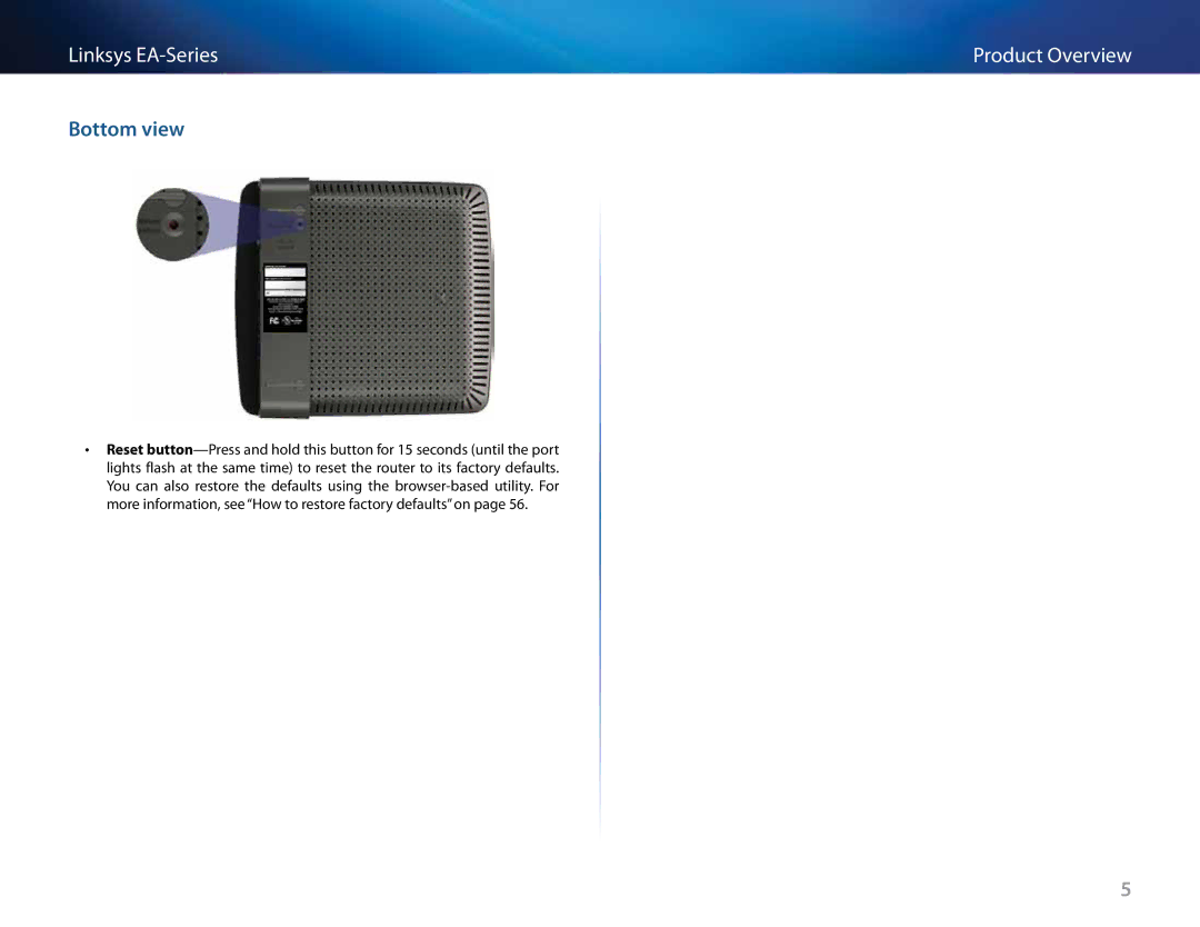 Linksys EA2700, Linksys EA6500, EA4500, EA3500 manual Product Overview 