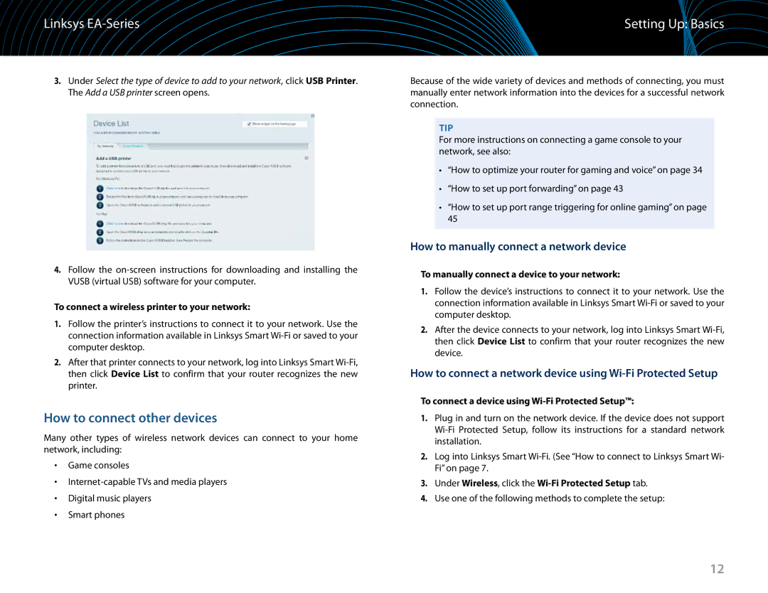 Linksys EA6900 How to connect other devices, How to manually connect a network device 