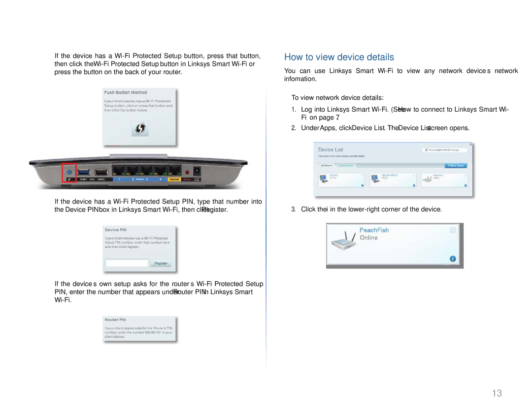 Linksys EA6900 manual How to view device details, To view network device details 