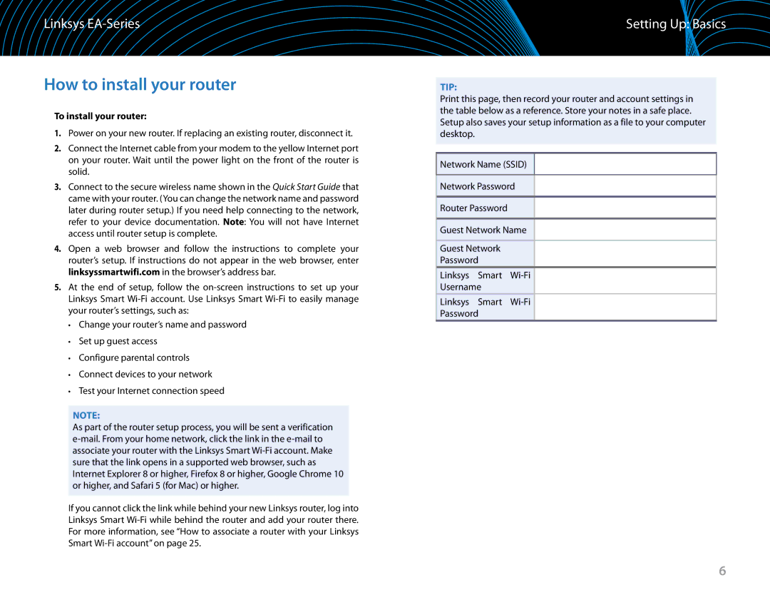 Linksys EA6900 manual How to install your router, To install your router 