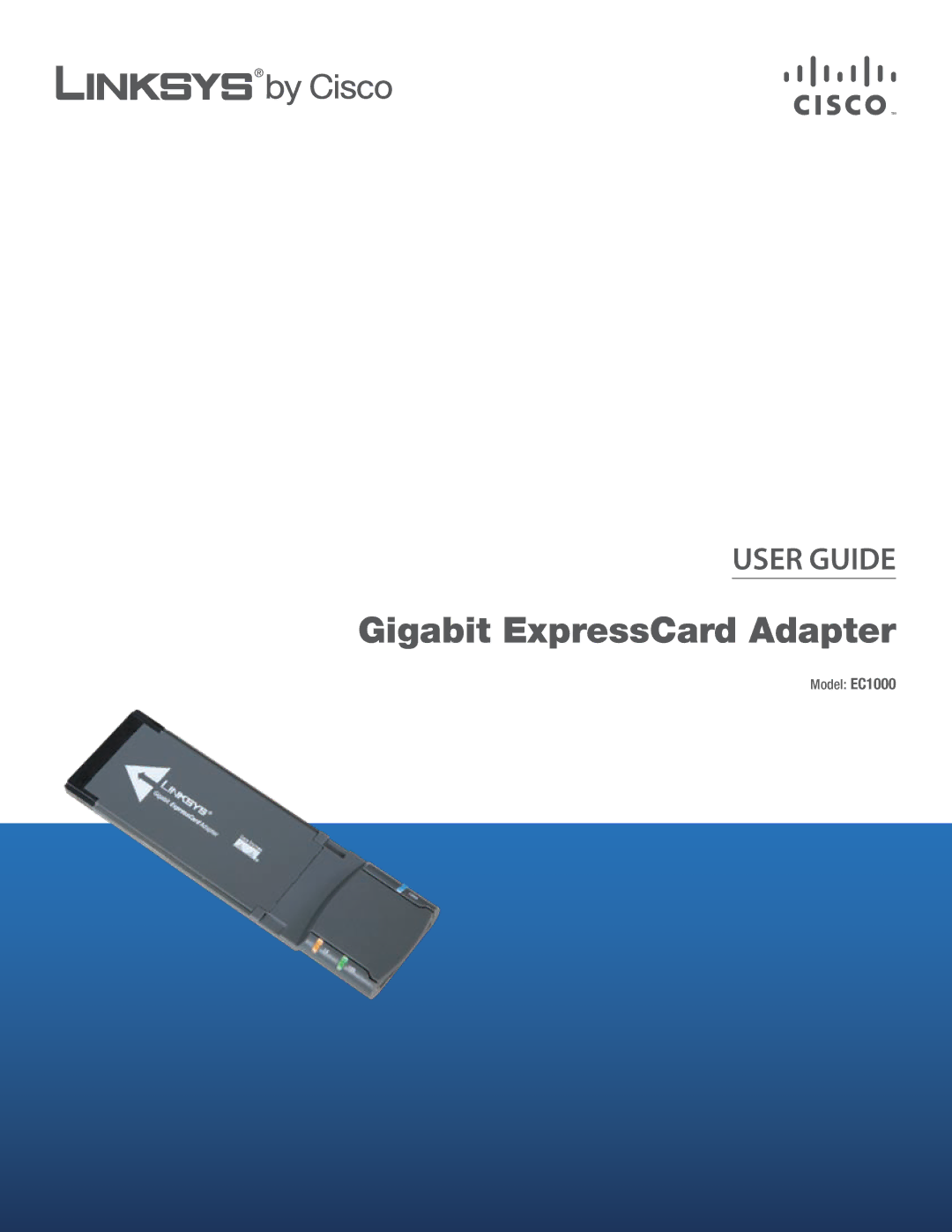 Linksys EC1000 manual Gigabit ExpressCard Adapter 