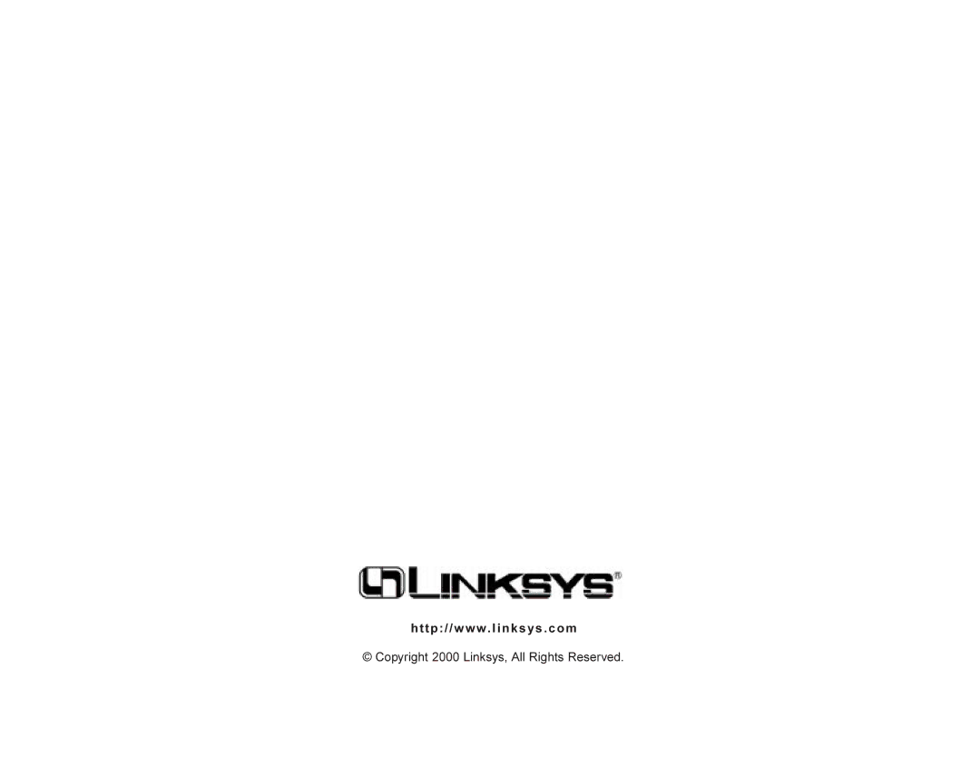 Linksys EF2H24, EF2H16 manual Copyright 2000 Linksys, All Rights Reserved 