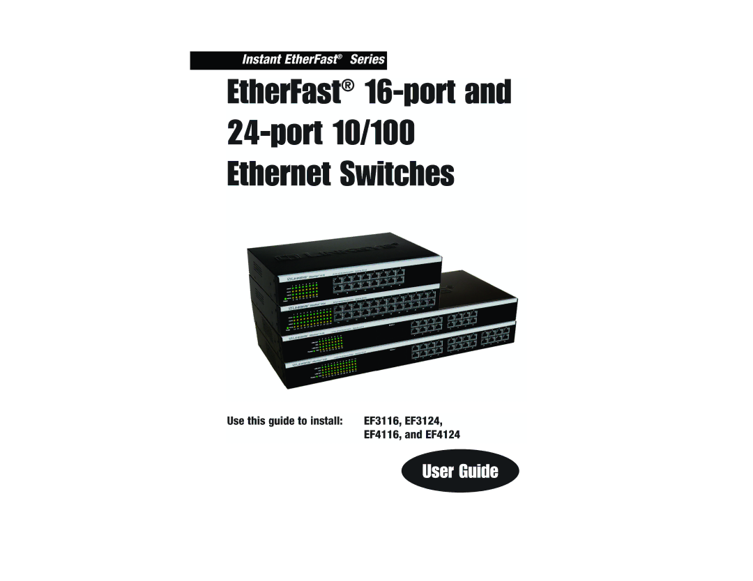 Linksys EF4116, EF4124, EF3124, EF3116 manual 