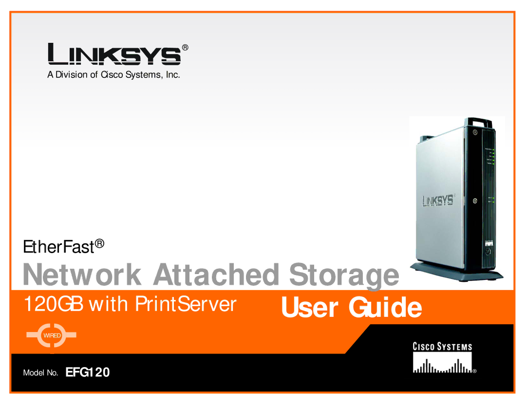 Linksys EFG120 manual Network Attached Storage 