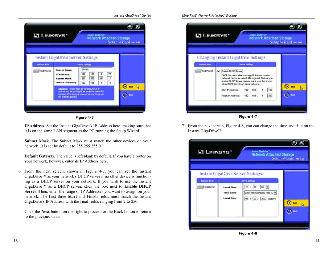 Linksys EFG80 manual Instant GigaDriveTM Series 