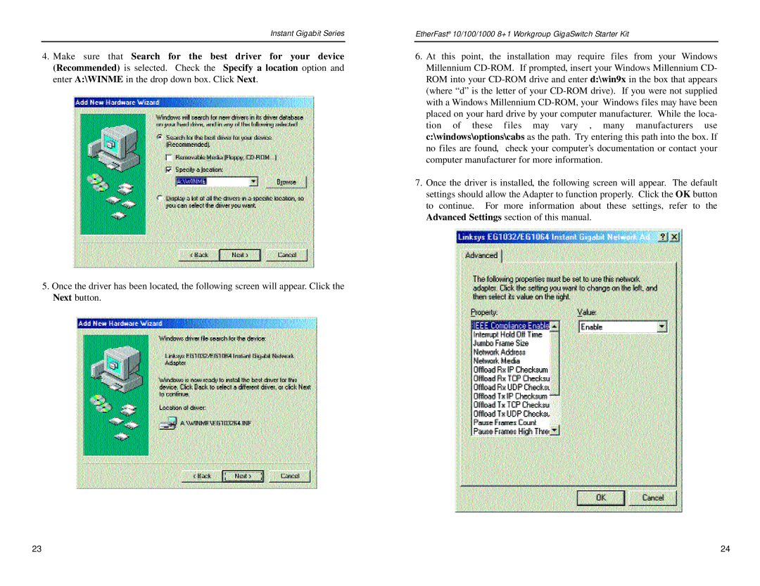 Linksys EG0801SK manual Instant Gigabit Series 