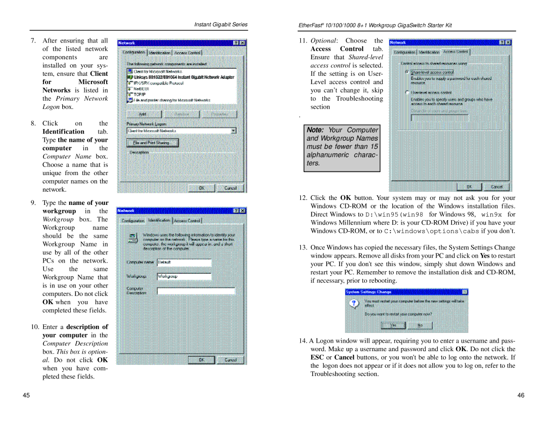 Linksys EG0801SK manual Click on 