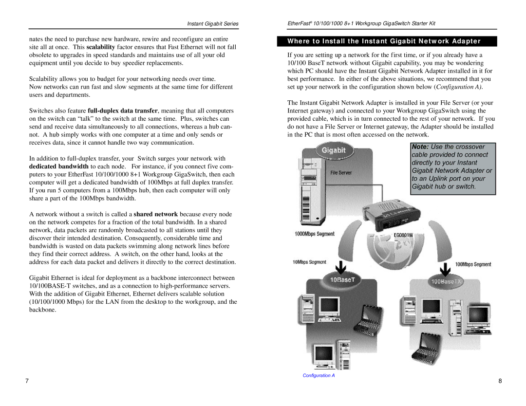 Linksys EG0801SK manual Where to Install the Instant Gigabit Network Adapter 