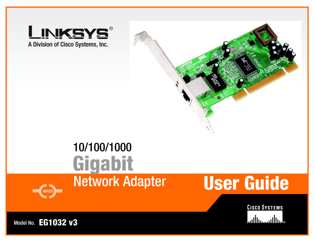 Linksys EG1032 V3 manual Gigabit 