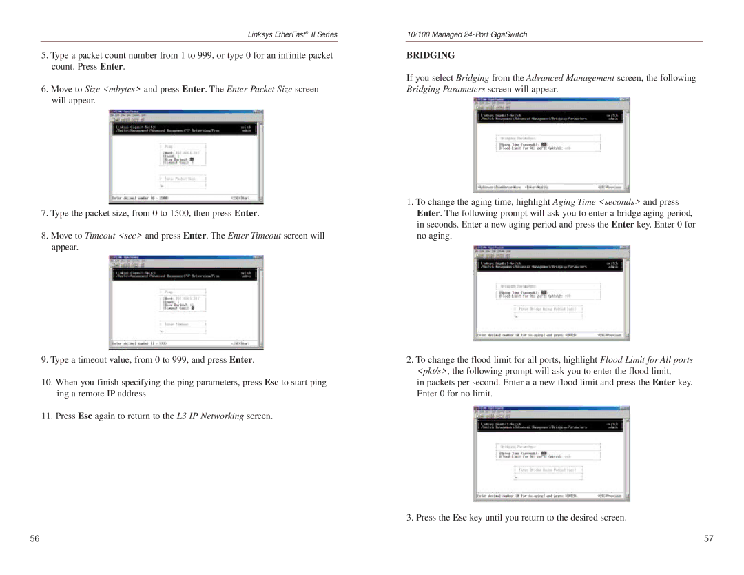 Linksys EG24M manual Bridging 