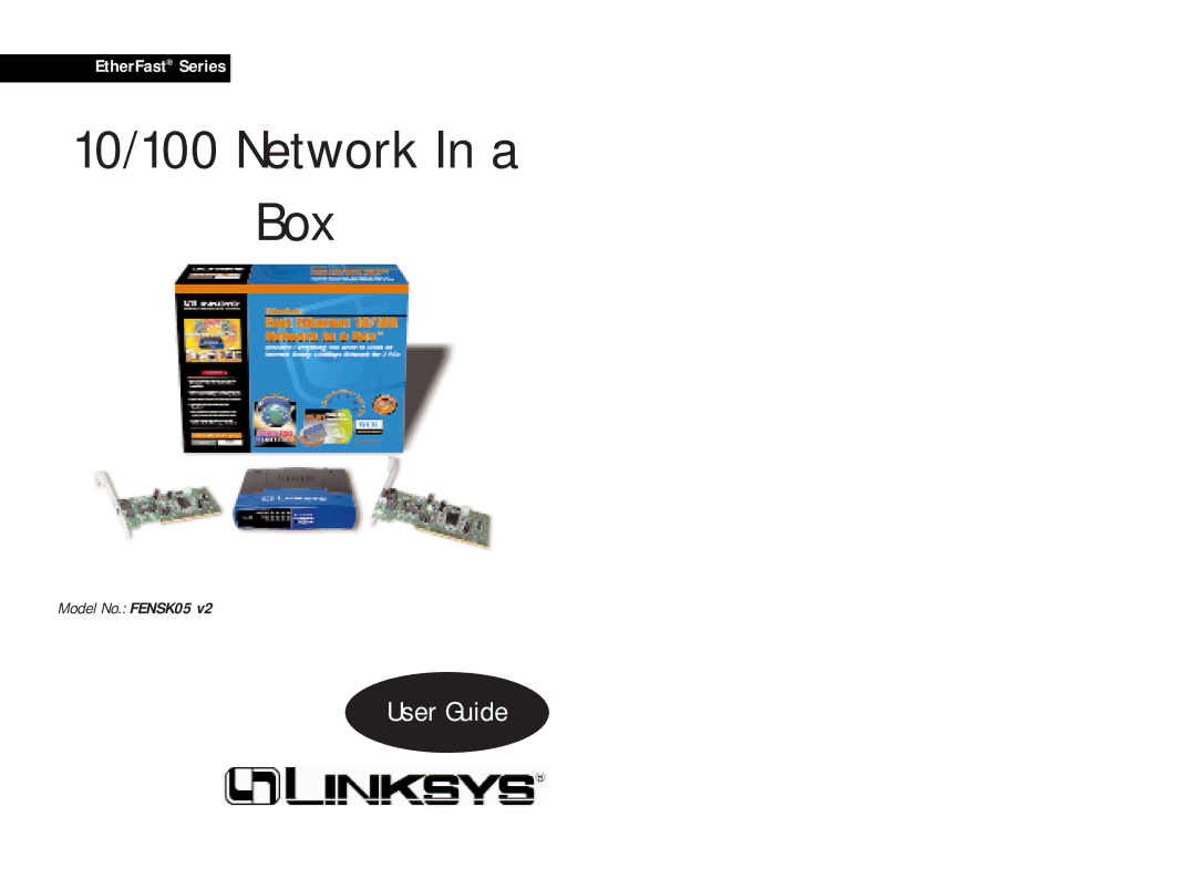 Linksys FENSK05 v2 manual 10/100 Network In a Box 