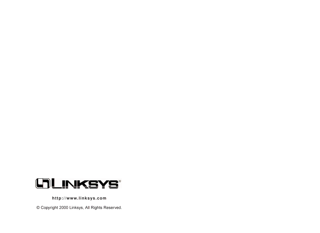 Linksys FENSK05 v2 manual Copyright 2000 Linksys, All Rights Reserved 