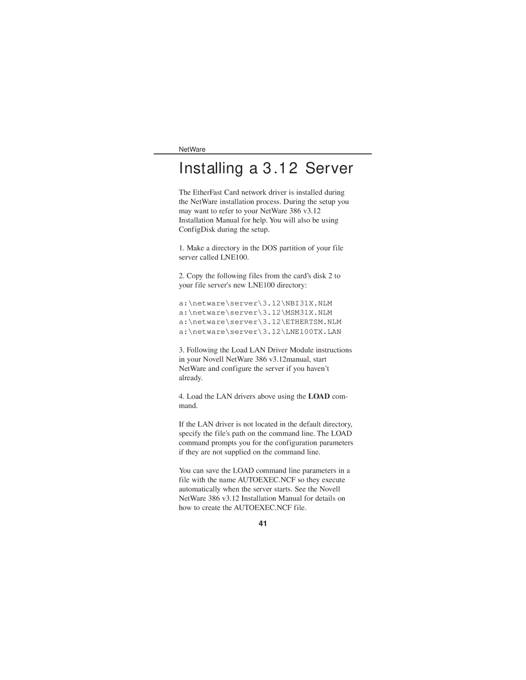 Linksys FENSK05 manual Installing a 3.12 Server 