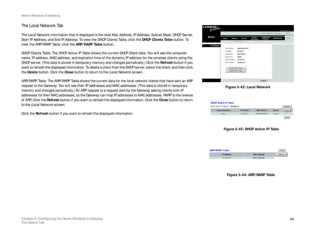 Linksys HG200 manual Local Network Tab 