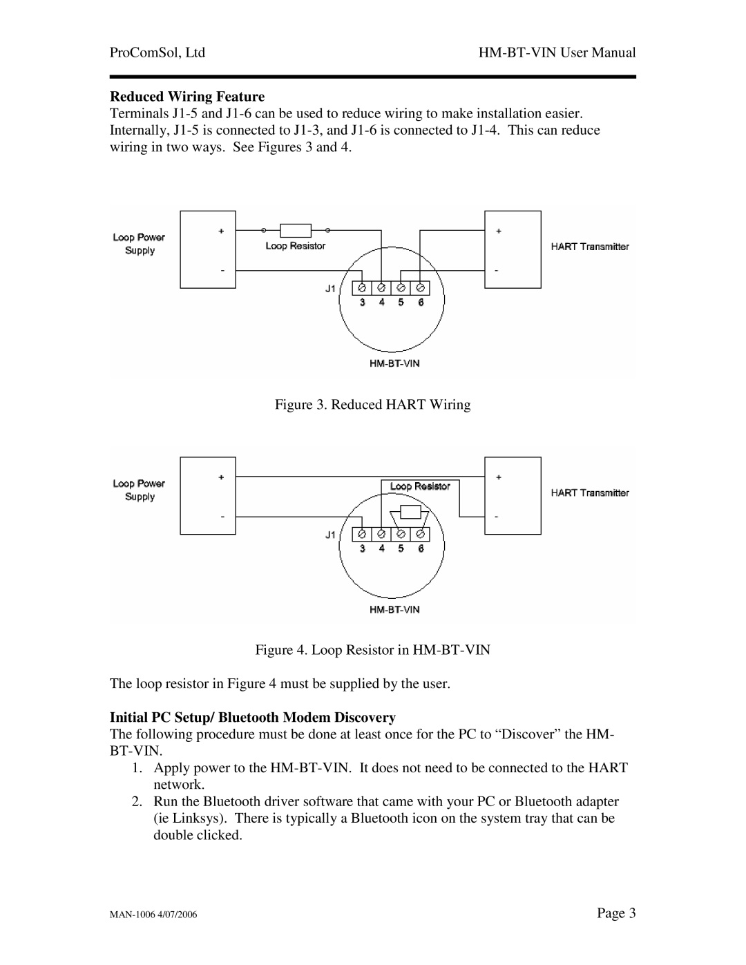 Linksys HM-BT-VIN user manual Reduced Wiring Feature, Initial PC Setup/ Bluetooth Modem Discovery 