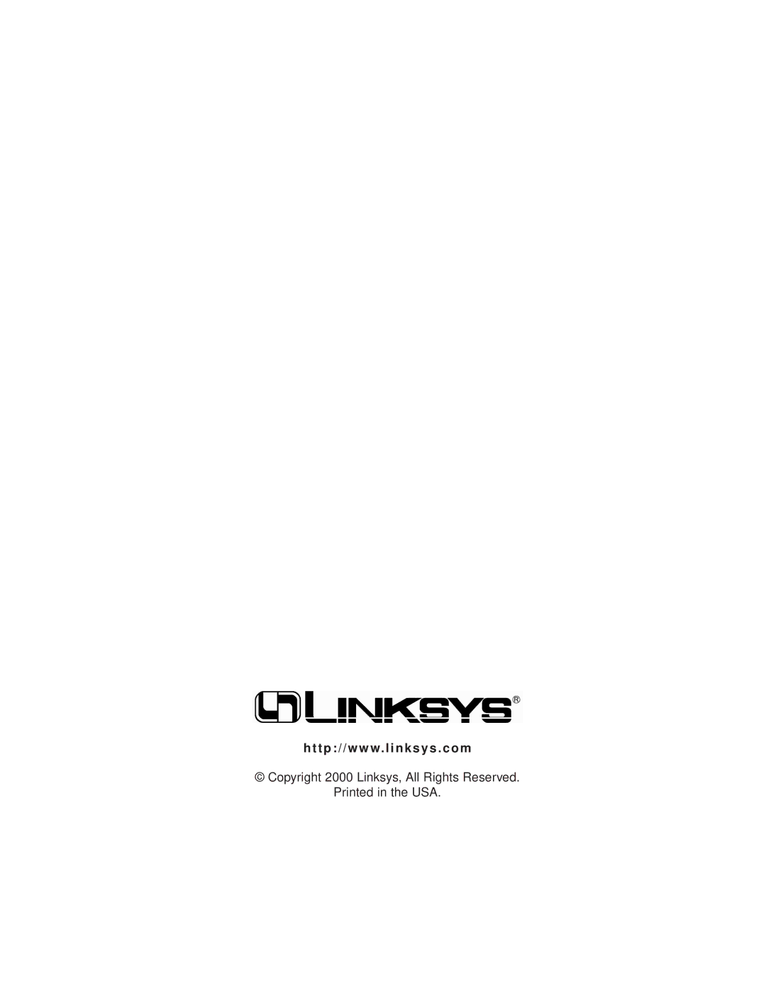 Linksys HPES03 manual Copyright 2000 Linksys, All Rights Reserved 