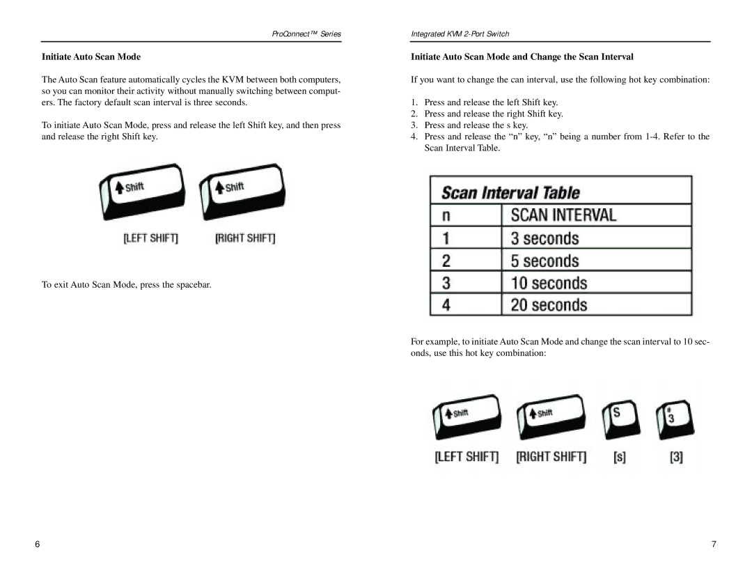 Linksys KVM2KIT manual Initiate Auto Scan Mode and Change the Scan Interval 