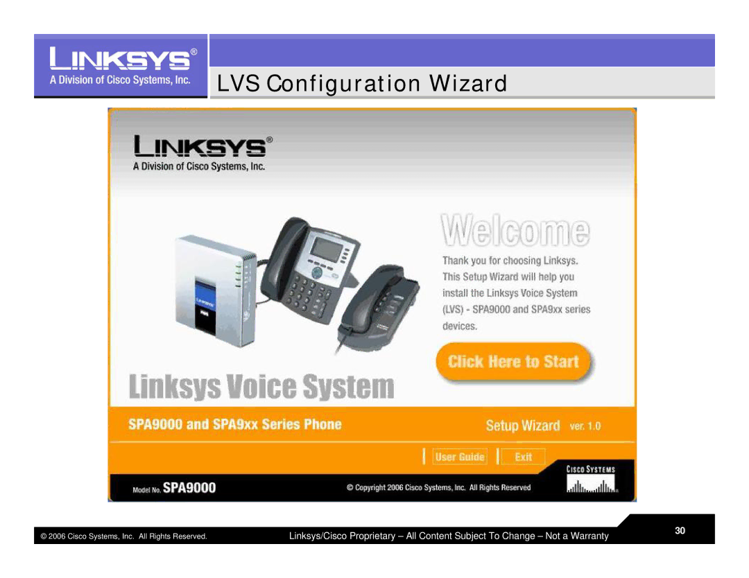 Linksys LVS 9000 warranty LVS Configuration Wizard 