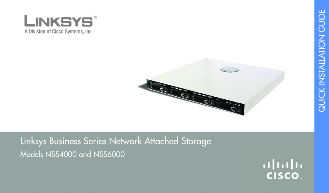 Linksys NSS4000, NSS6000 manual Linksys Business Series Network Attached Storage 