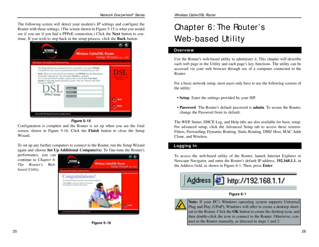 Linksys NWR04B manual Router’s Web-based Utility, Logging 