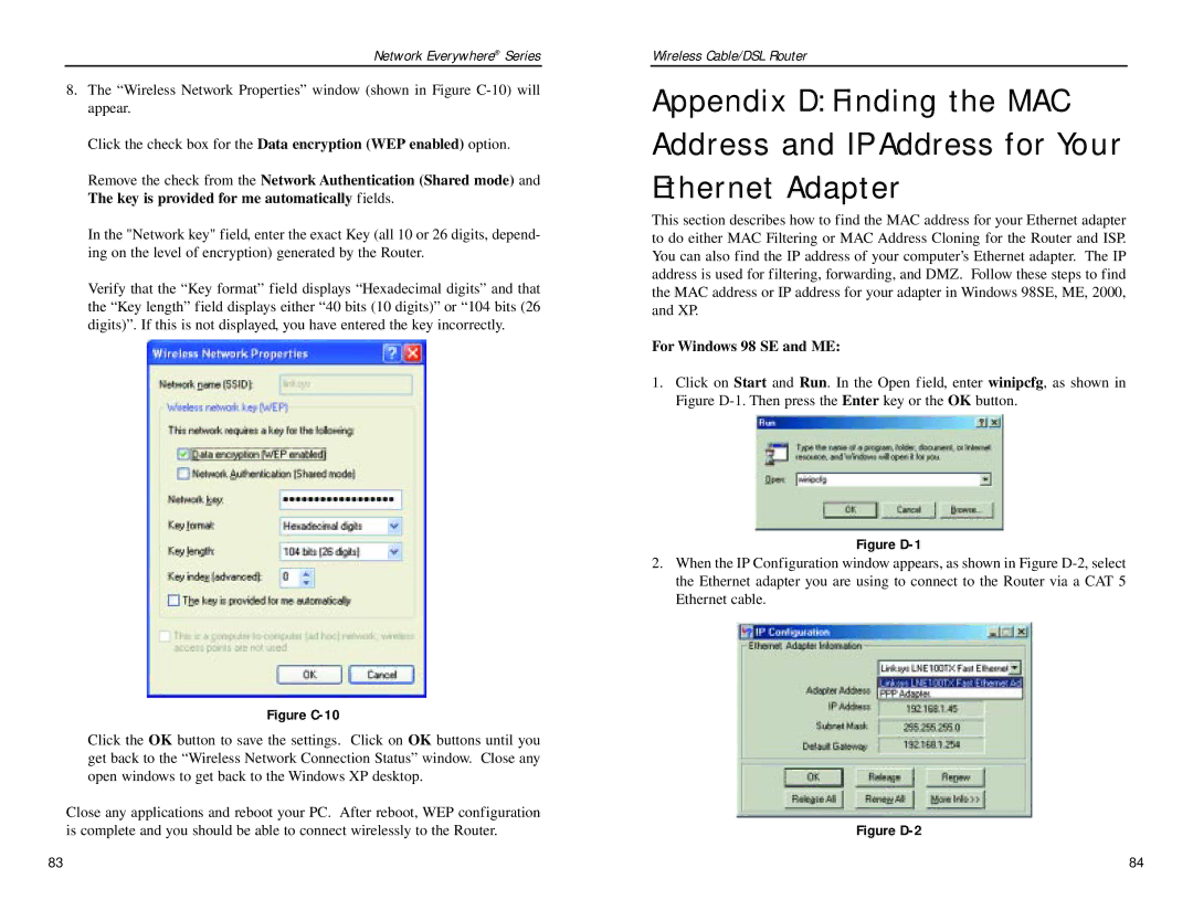 Linksys NWR04B manual Figure C-10 