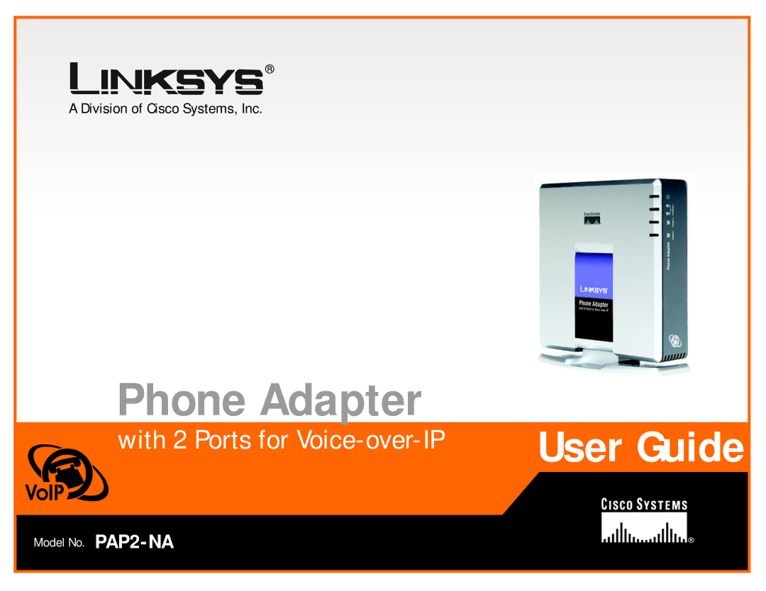 Linksys PAP2-NA manual Phone Adapter 