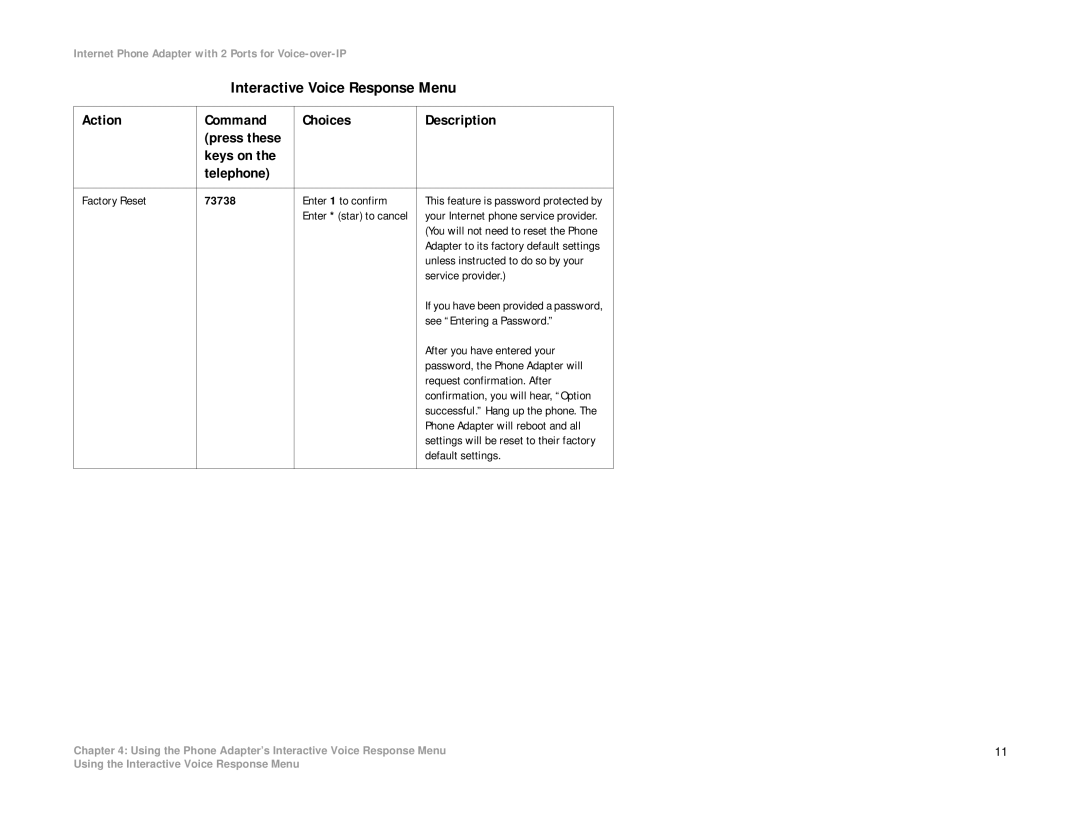 Linksys PAP2T manual Unless instructed to do so by your 