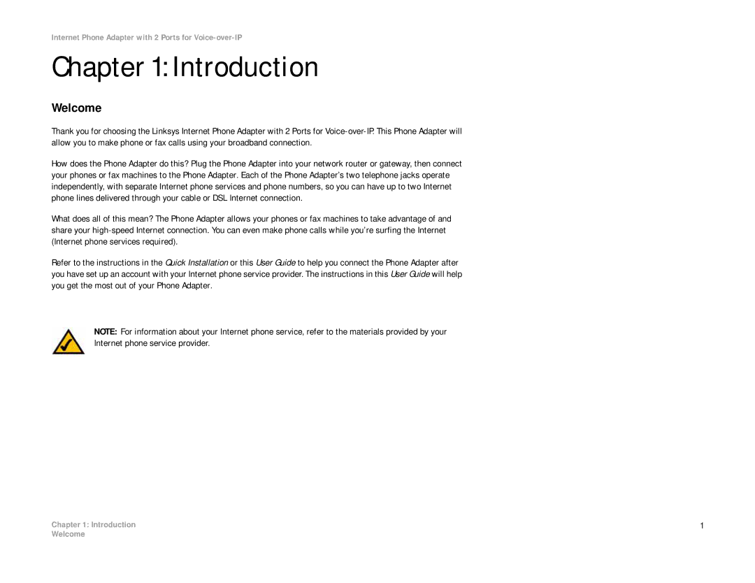 Linksys PAP2T manual Introduction, Welcome 