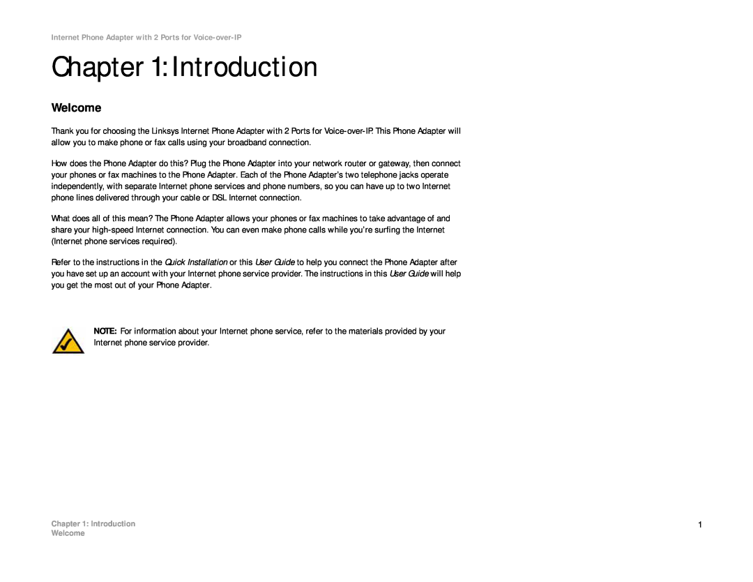 Linksys PAP2T manual Introduction, Welcome 