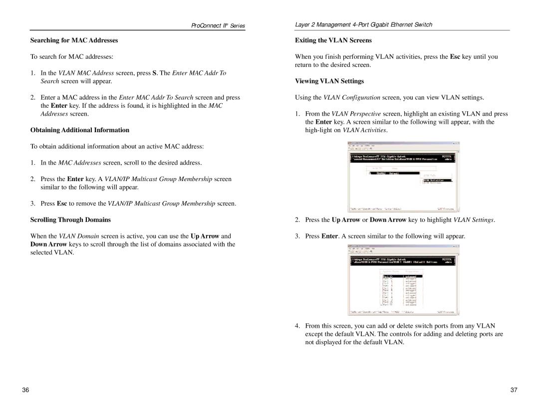 Linksys PC22604 manual Searching for MAC Addresses, Obtaining Additional Information, Scrolling Through Domains 