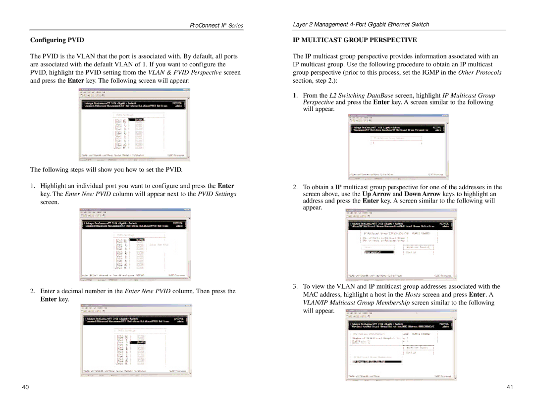 Linksys PC22604 manual Configuring Pvid, IP Multicast Group Perspective 