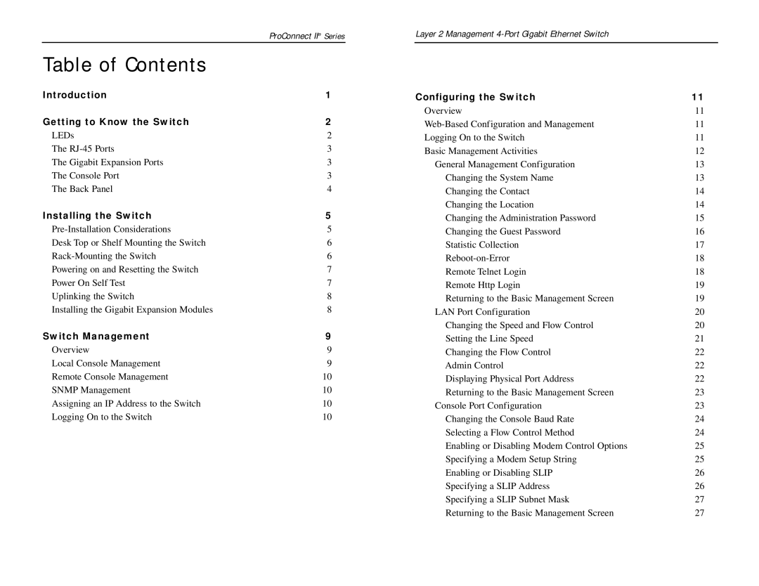 Linksys PC22604 manual Table of Contents 