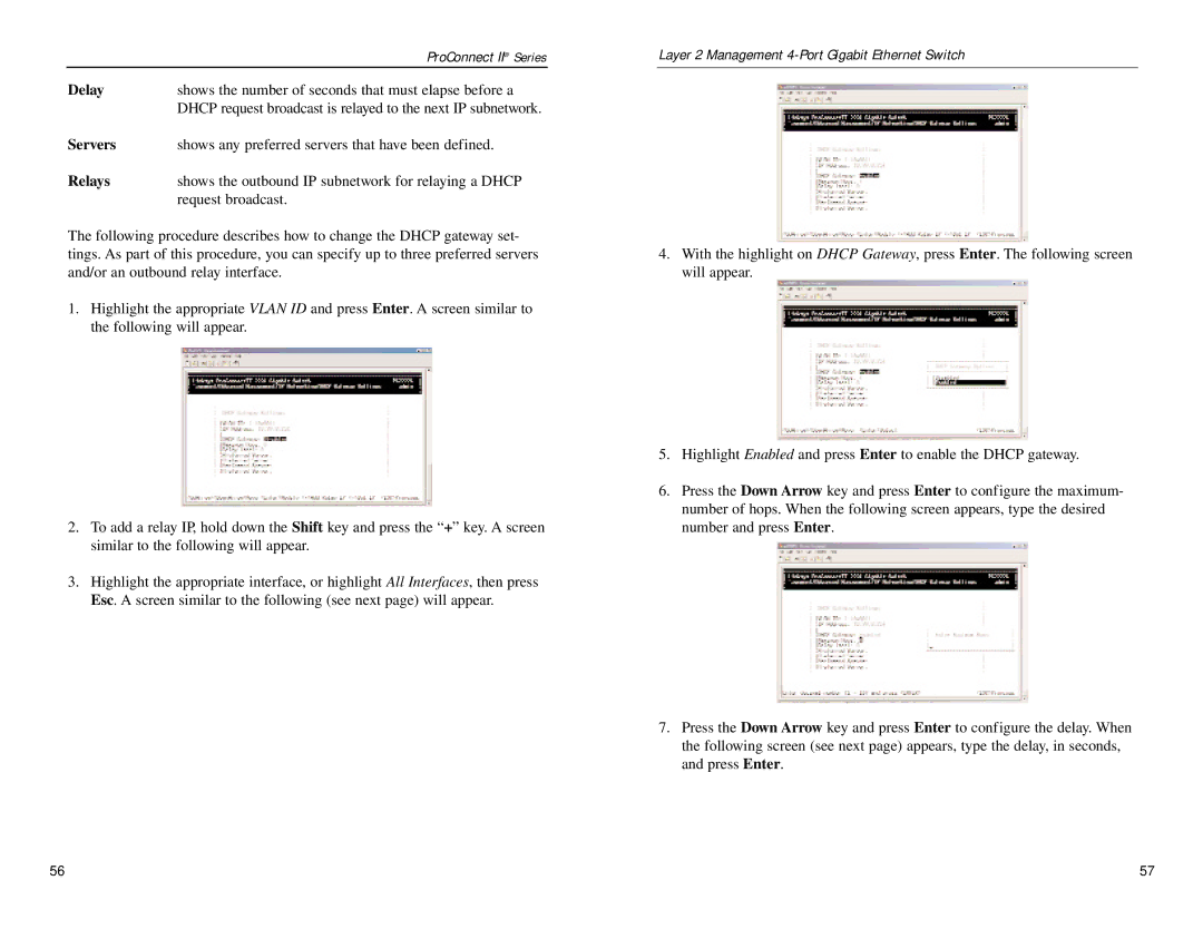 Linksys PC22604 manual Delay, Servers, Relays 