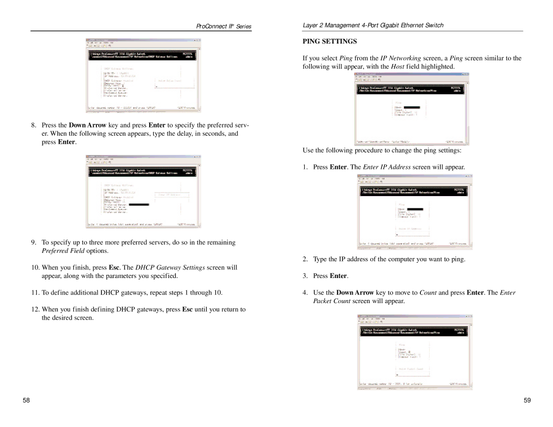 Linksys PC22604 manual Ping Settings 