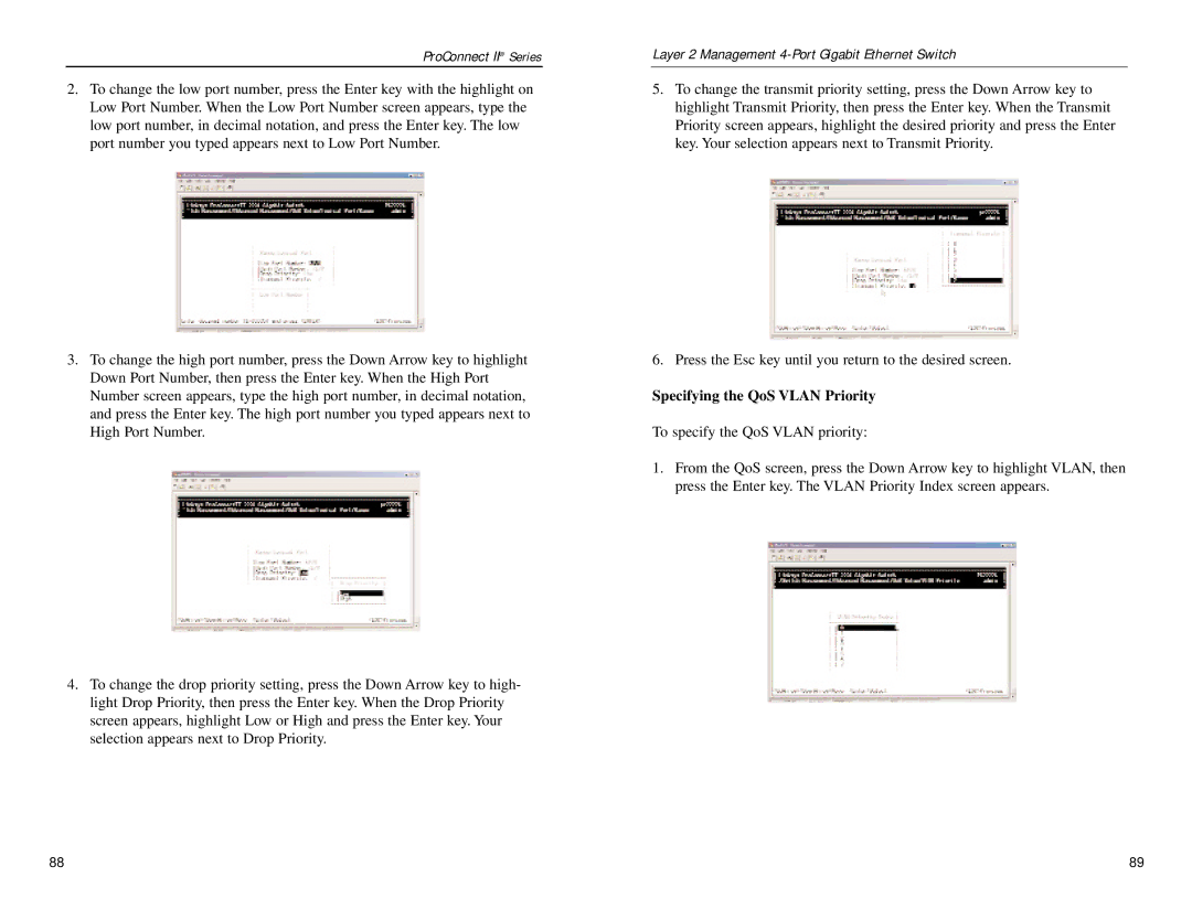 Linksys PC22604 manual Specifying the QoS Vlan Priority 