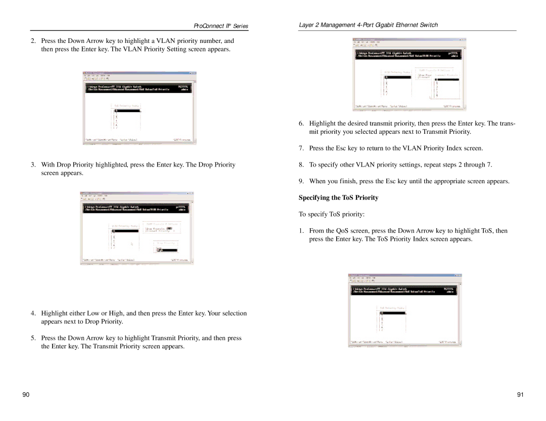 Linksys PC22604 manual Specifying the ToS Priority 