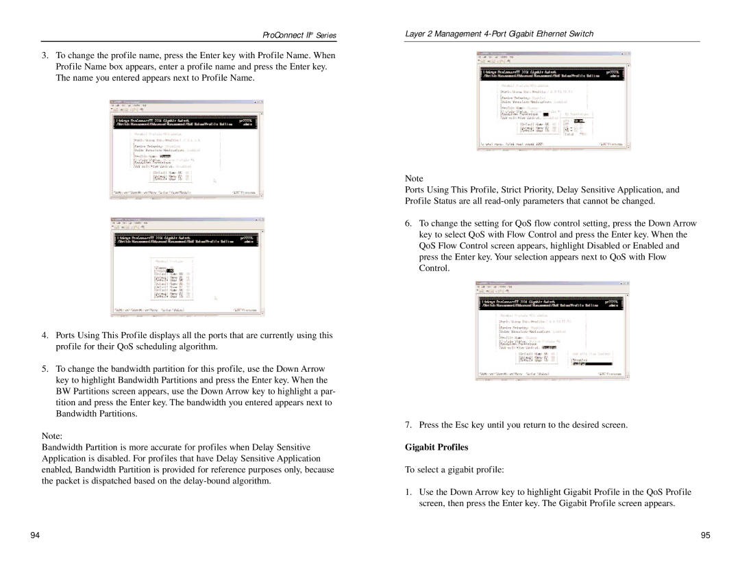 Linksys PC22604 manual Gigabit Profiles 