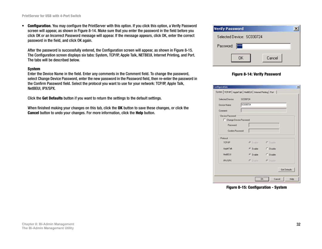 Linksys PSUS4 manual Verify Password 