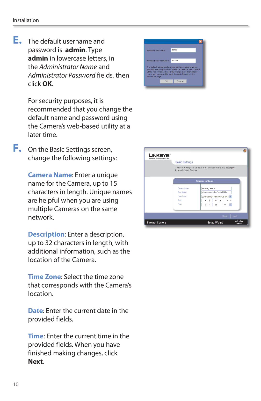 Linksys PVC2300 manual Installation 