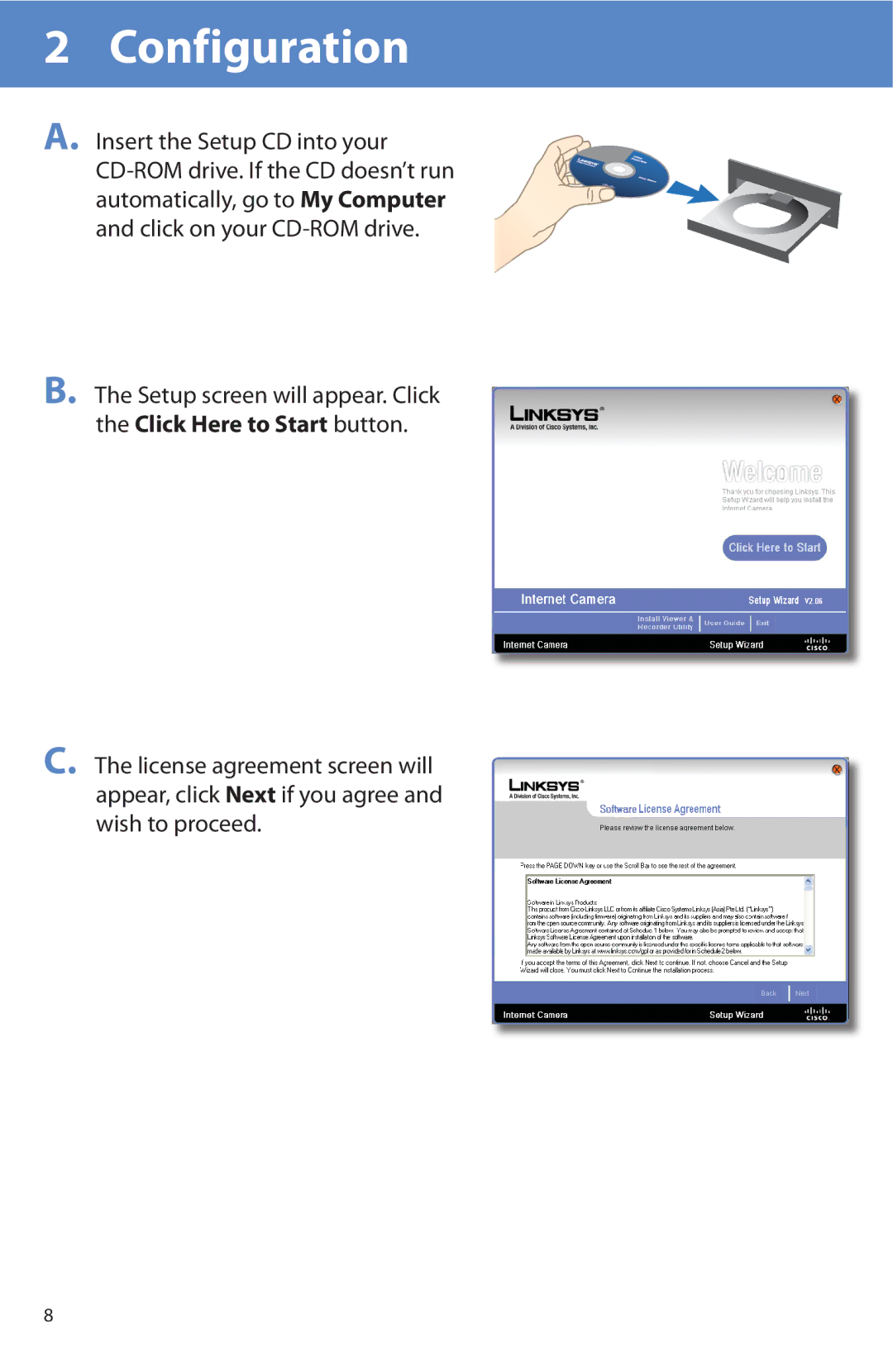 Linksys PVC2300 manual Configuration 