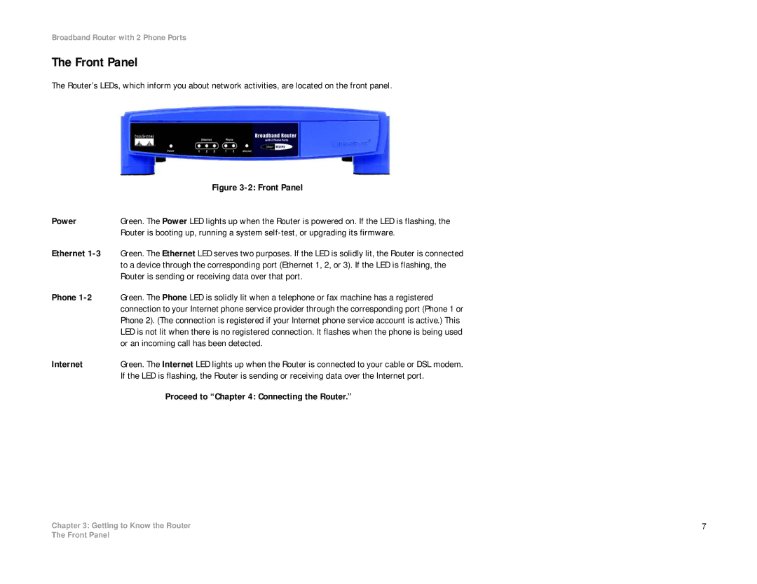 Linksys RT31P2-NA manual Front Panel 