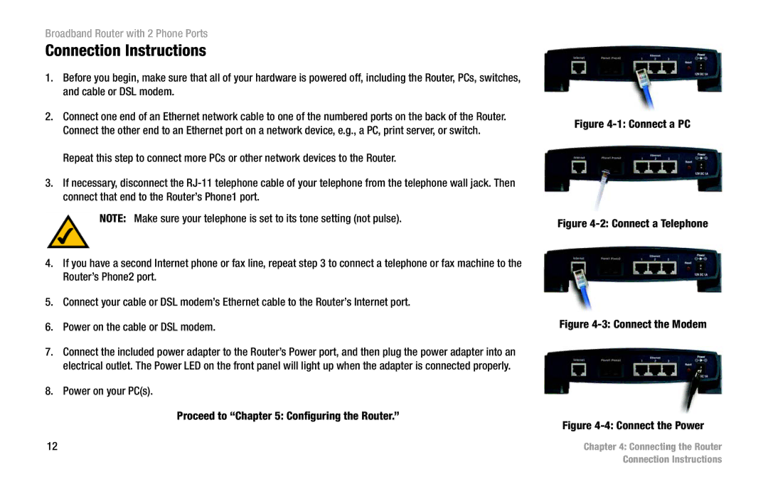 Linksys RT31P2 manual Connection Instructions, Connect a PC 