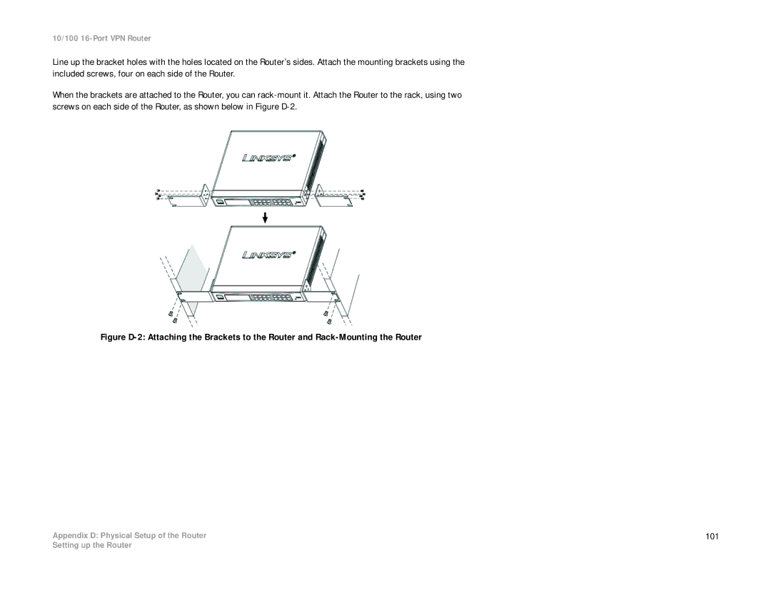 Linksys RV016 manual 101 