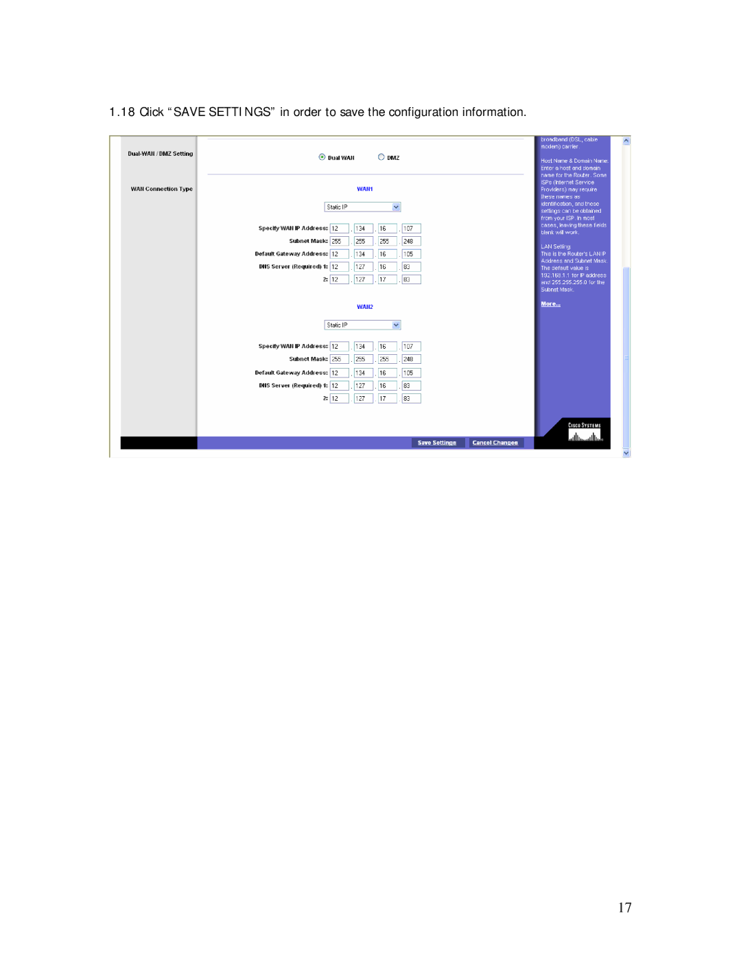 Linksys RV042 installation instructions 