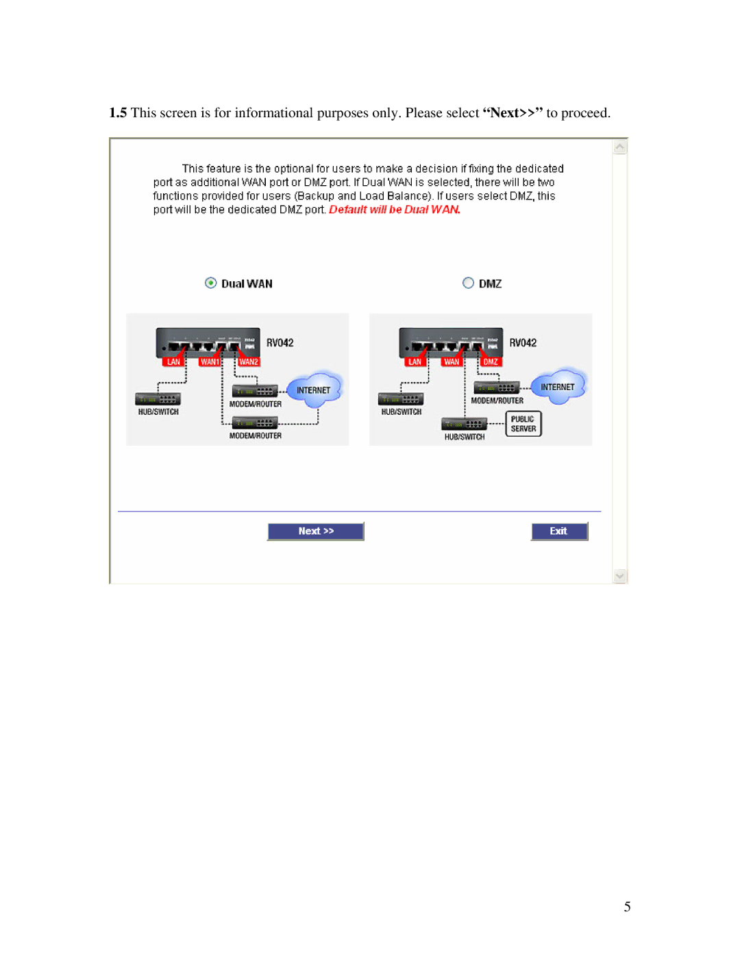 Linksys RV042 installation instructions 