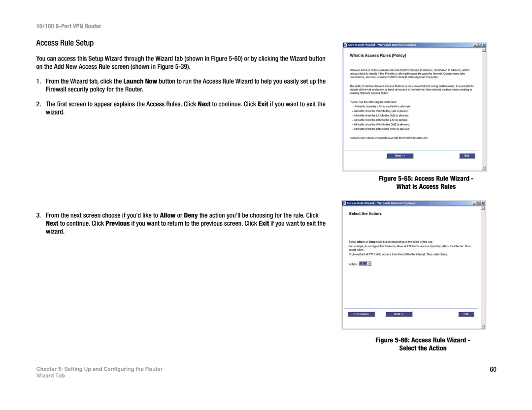 Linksys RV082 manual Access Rule Setup, Access Rule Wizard What is Access Rules 