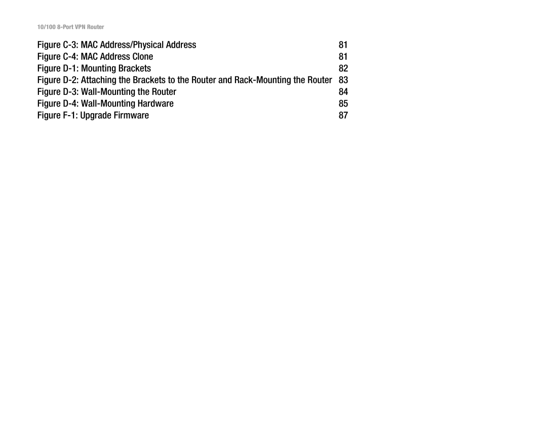 Linksys RV082 manual Figure C-3 MAC Address/Physical Address 