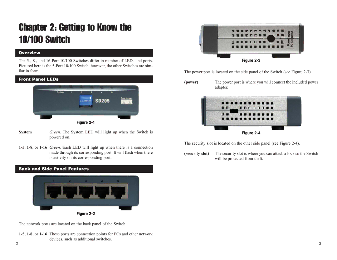 Linksys SD205 manual Getting to Know the 10/100 Switch, Planning Your Network Layout Overview, Front Panel LEDs 