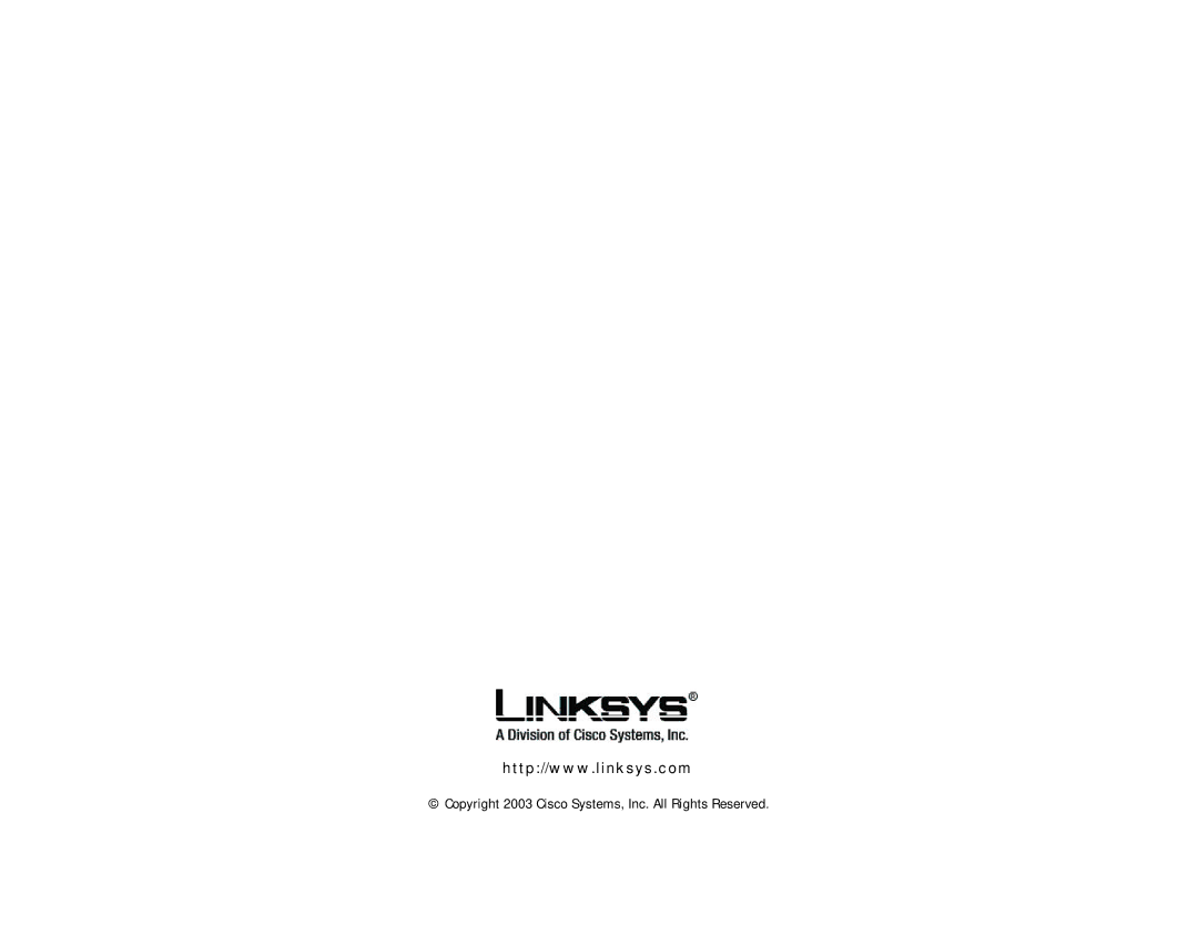 Linksys SD208, SD216 manual Copyright 2003 Cisco Systems, Inc. All Rights Reserved 