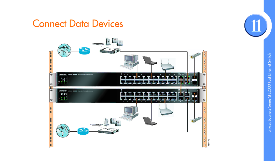 Linksys SFE2000 manual Connect Data Devices 